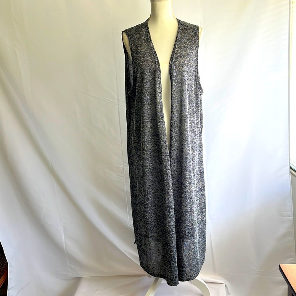 Lularoe “Joy” 3 panel cardigan, Size XL, Heather Gray, Rayon/Polyester